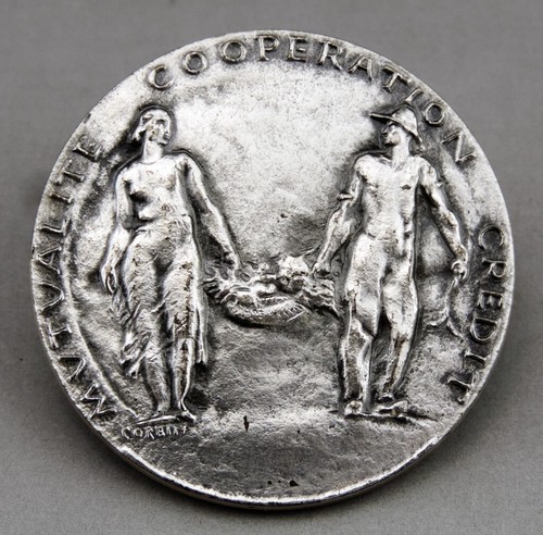 Médaille argent massif - médaille, en