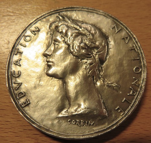 Medaille argent education - medaille,