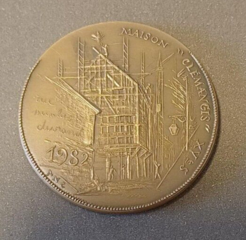 Medaille bronze maison - o,